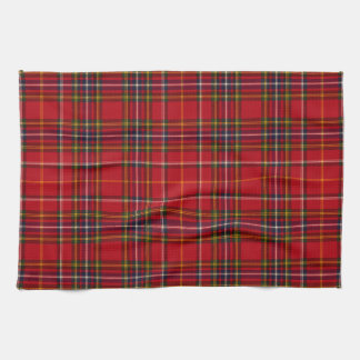 Paño De Cocina Tartan Royal Stewart Rojo Dorado Cuadros Escoceses