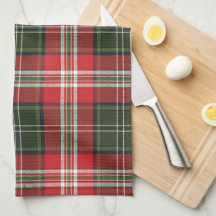 Tartán verde oscuro, rojo y blanco