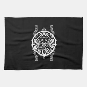 Paño De Cocina Tatuaje de tortuga guerrera de Tiki