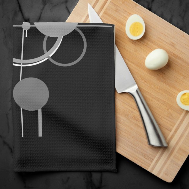 Paño De Cocina Tatuajes Art Deco Moderno | Minimalismo monocromo (Subido por el creador)