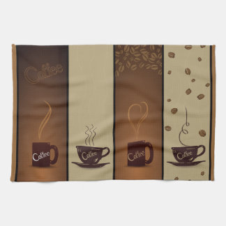Paño De Cocina Tazas y habas de café