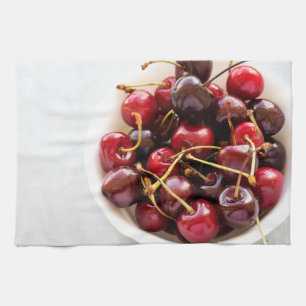 Paño De Cocina tazón de cerezas