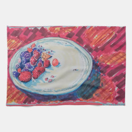 Paño De Cocina Tazón de Frutas Rojas