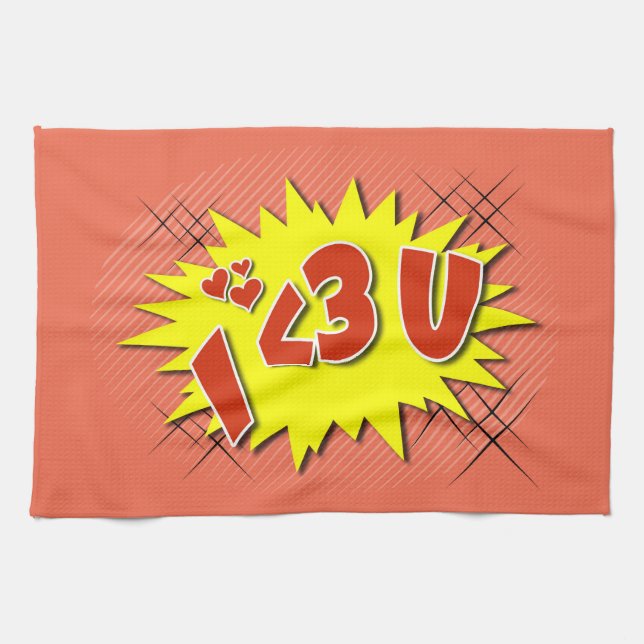 Paño De Cocina Te amo (Horizontal)