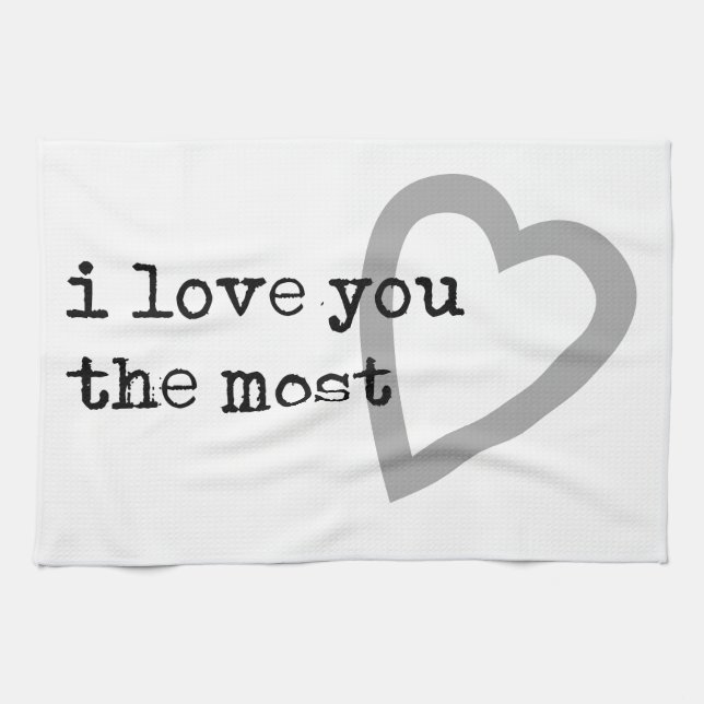 Paño De Cocina te amo el corazón más lindo (Horizontal)