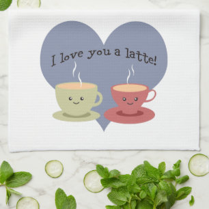 Paño De Cocina ¡Te amo un café con leche!