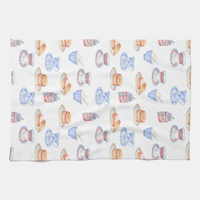 Paño De Cocina Té poner crema británico Teatowel (Horizontal)