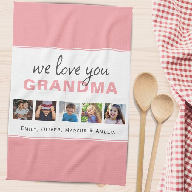 Paño De Cocina Te queremos Abuelas Rosa 5 Foto (Subido por el creador)