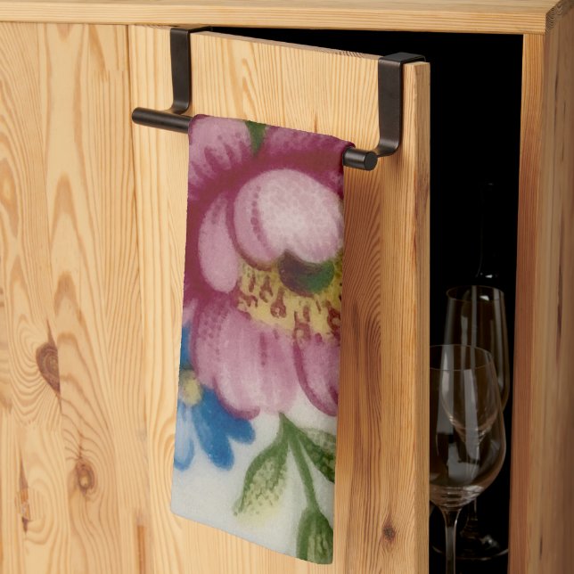 Paño De Cocina Tea Cup Floral Bouquet (Pliegue de tercios)