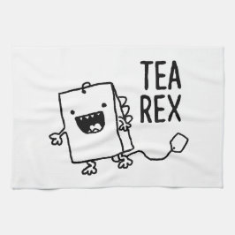Paño De Cocina Tea Rex Tea Bag Funny Pun Personalizado