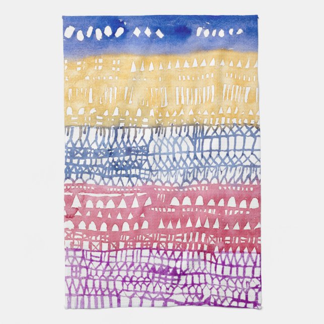 PAÑO DE COCINA TEA TOWEL : PAUL KLEE : ANTIGUA CIUDAD (Vertical)