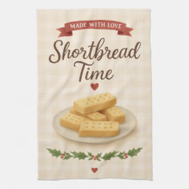 Paño De Cocina Tea Towel | Shortbread Time | Festive Kitchen Art