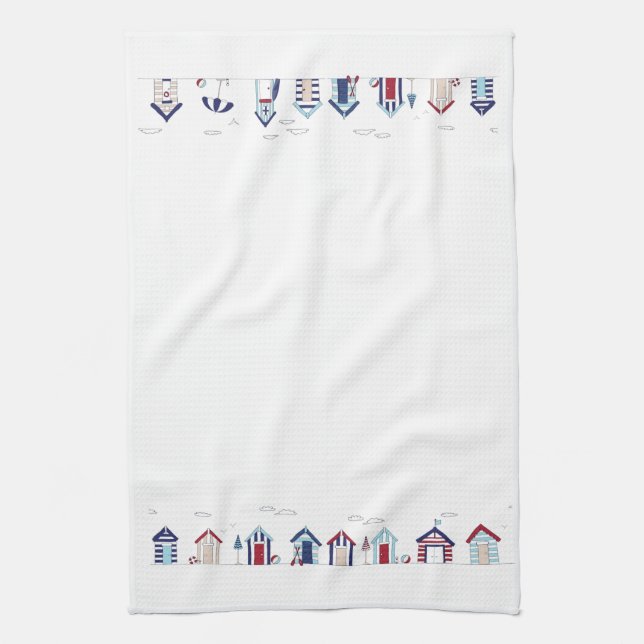 Paño De Cocina Tea Towels - Beach Huts (Vertical)
