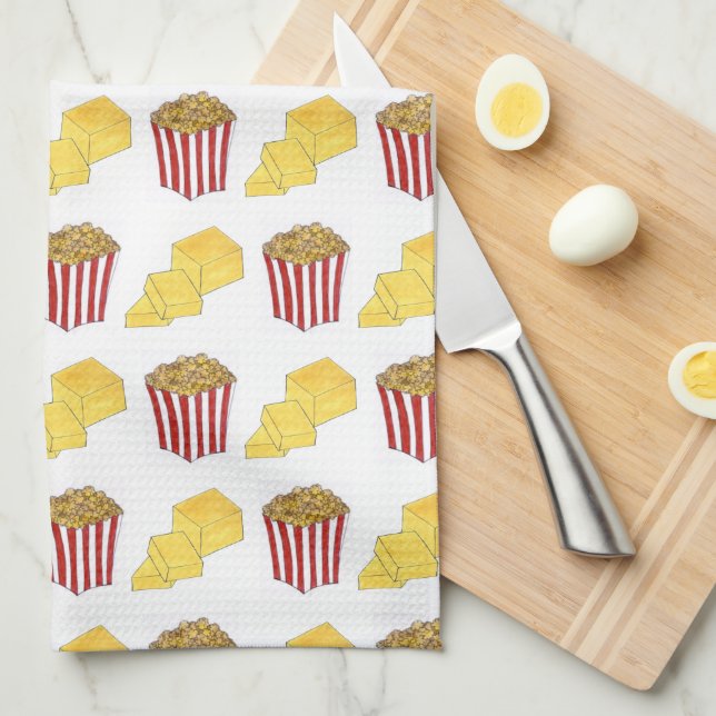 Paño De Cocina Teatro de cine clásico de emparejamiento de comida (Doblado Cuarto)