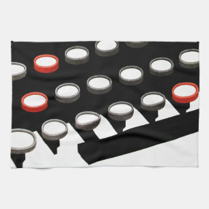 Paño De Cocina Teclado de máquina de escribir antigua de negocios
