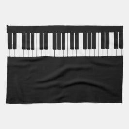 Paño De Cocina Teclado de piano negro y blanco
