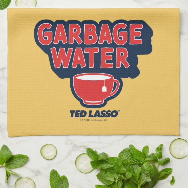 Paño De Cocina Ted Lasso | Gráfica de té de agua de basura (Doblado)