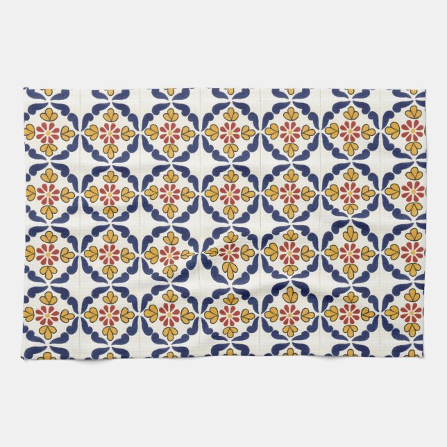 Paño De Cocina Teja de Talavera del mexicano (Horizontal)