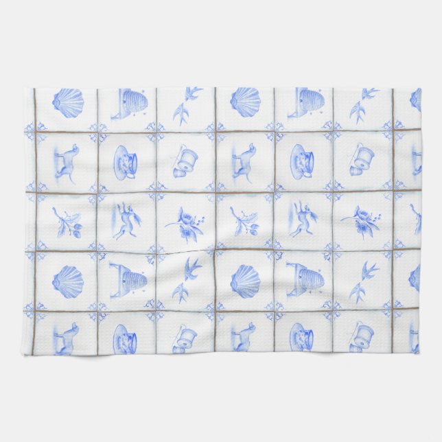 Paño De Cocina Teja Teatowel de Delft (Horizontal)