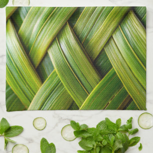 Paño De Cocina Tejido de bambú fresco verde