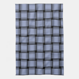 Paño De Cocina Tejido de la cesta azul cielo