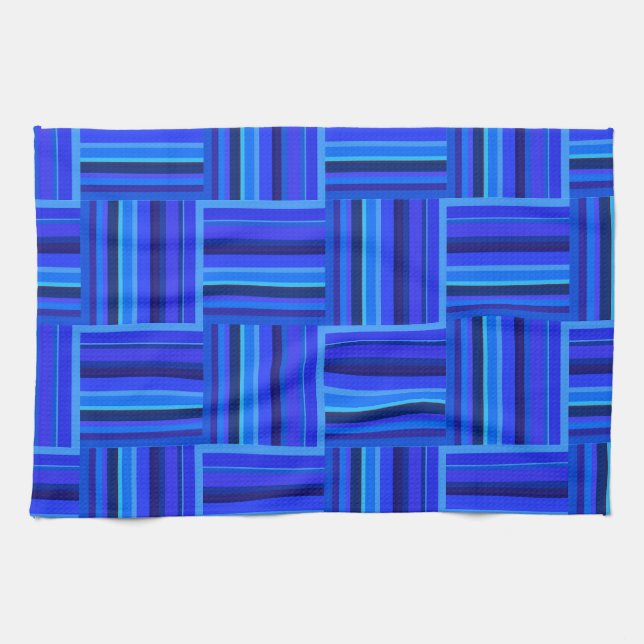 Paño De Cocina Tejido de rayas azules (Horizontal)