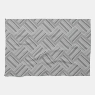 Paño De Cocina Tejido diagonal de rayas grises