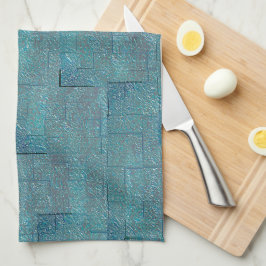 Paño De Cocina Tejidos de mosaico en forma de textura de cian a g