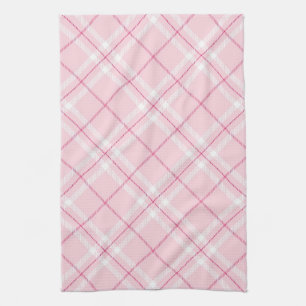 Paño De Cocina Tela escocesa rosa clara