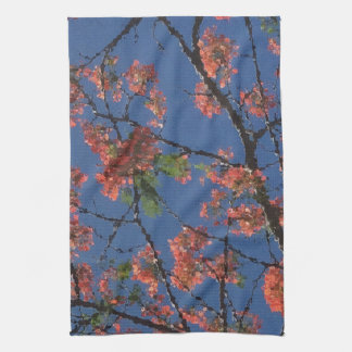 Paño De Cocina Tela floral, azul
