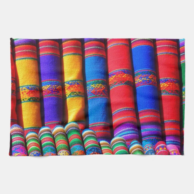 Paño De Cocina Tela tejida de colores (Horizontal)