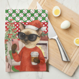 Paño De Cocina Tema de los Navidades de béisbol