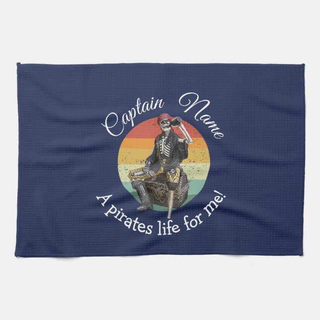 Paño De Cocina Tema del pirata fiesta (Horizontal)