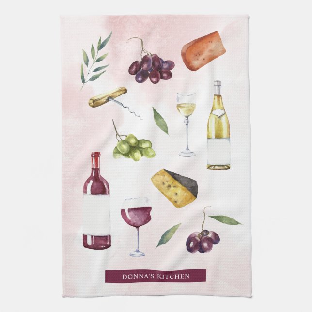 Paño De Cocina Tema del vino (Vertical)