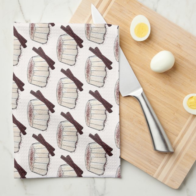 Paño De Cocina Tembleque Coconut Pudding de Año Nuevo puertorriqu (Doblado Cuarto)