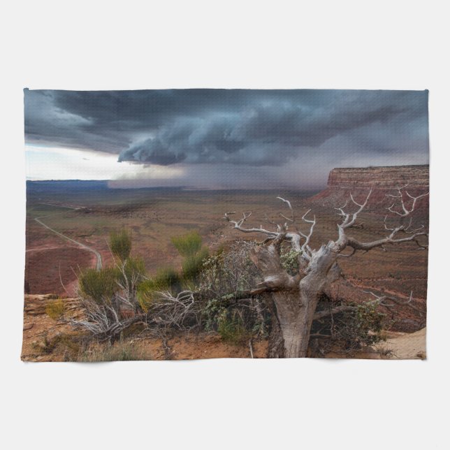 Paño De Cocina Tempestad de truenos de Moki Dugway - Utah (Horizontal)