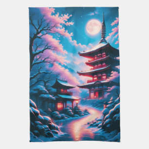 Paño De Cocina Templo de la Nieve y las Flores (Yukizakura no Ter