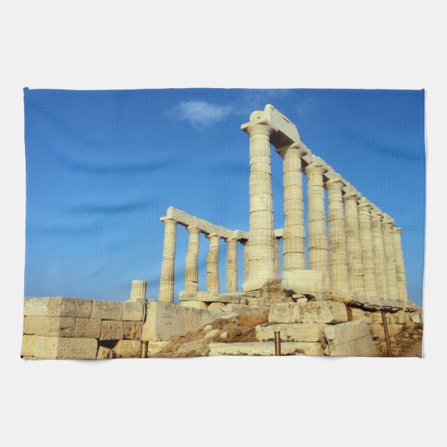 Paño De Cocina Templo de Poseidón - Sounio (Horizontal)