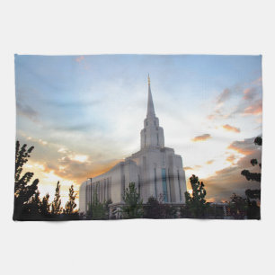 Paño De Cocina templo mormón de la montaña Oquirrh Utah LDS