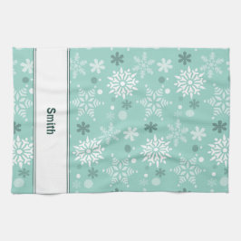 Paño De Cocina Temporada de Navidades de invierno Turquesa-Azul