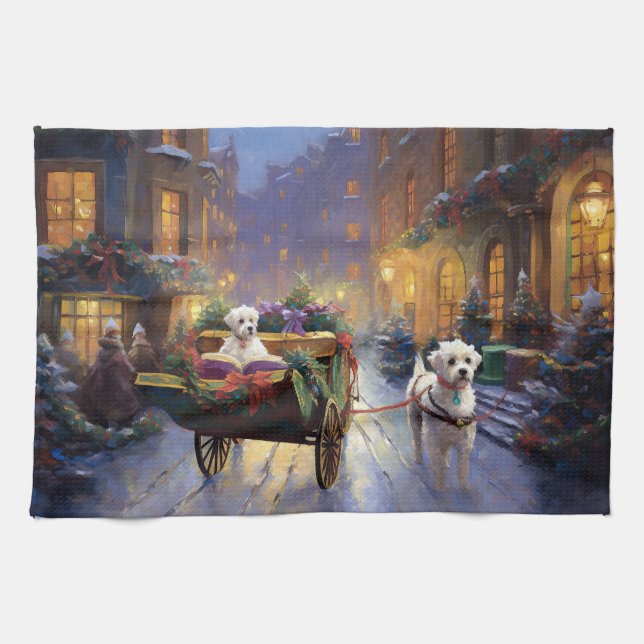 Paño De Cocina Temporada festiva de Navidades malteses (Horizontal)