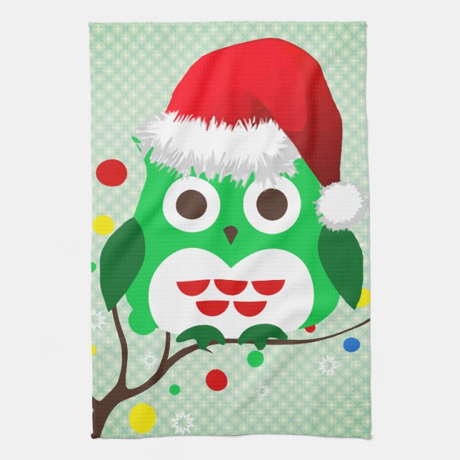 Paño De Cocina Tendencia de búho navidades (Vertical)