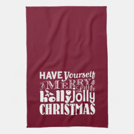 Paño De Cocina Tenga usted mismo navidad alegre de un feliz