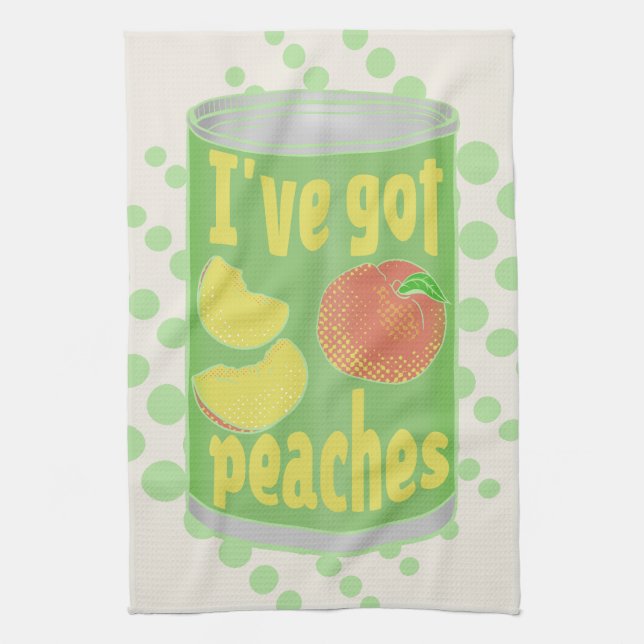Paño De Cocina Tengo melocotones Tin de fruta (Vertical)