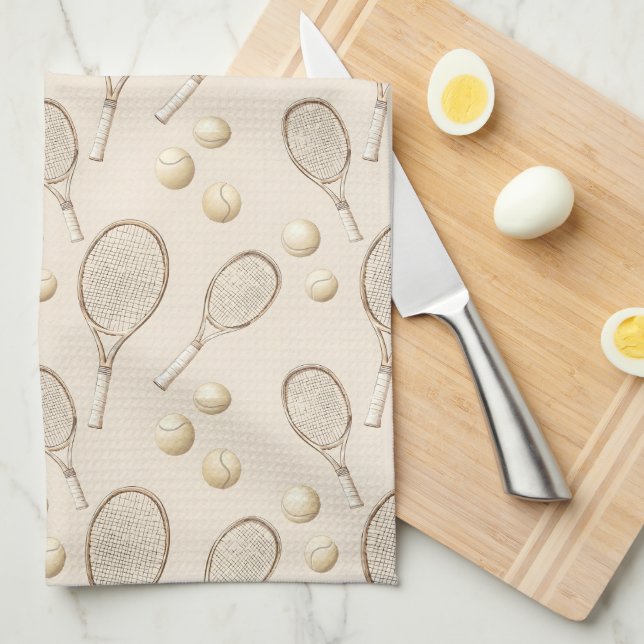 Paño De Cocina Tenis de época (Doblado Cuarto)