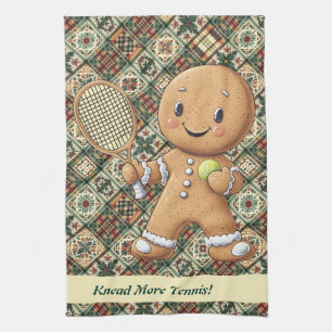 Paño De Cocina Tenis de pan de jengibre Grand Slam 🎾 texto 🎄 pe