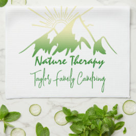 Paño De Cocina Terapia de naturaleza Camping familiar personaliza