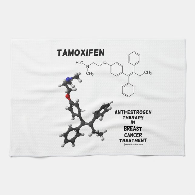 Paño De Cocina Terapia del Anti-Estrógeno del Tamoxifen en cáncer (Horizontal)