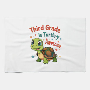 Paño De Cocina Tercer grado Tortuga-increíble Camiseta de vuelta