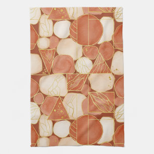 Paño De Cocina Terracotta Geométrico - Arte en Mosaico de Línea D